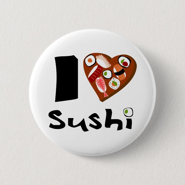 chapailovesushi 6 cm round badge (Front)