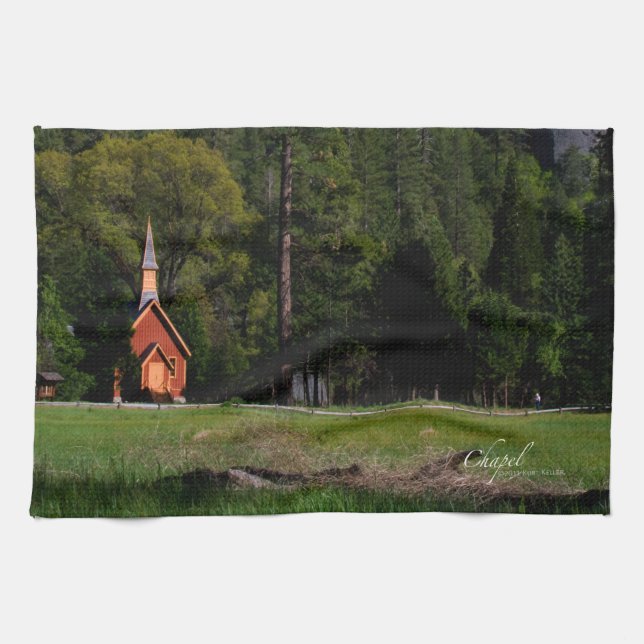 Chapel at Yosemite Tea Towel (Horizontal)