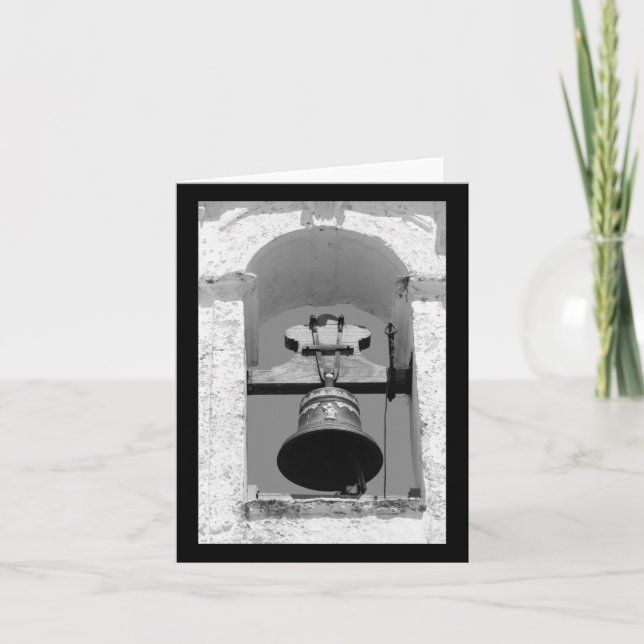 Chapel Bell Faro Black And White Vertical Sticker  Card (Front)