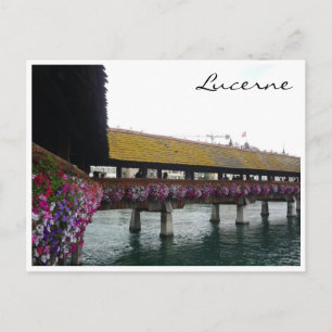 chapel bridge flowers postcard