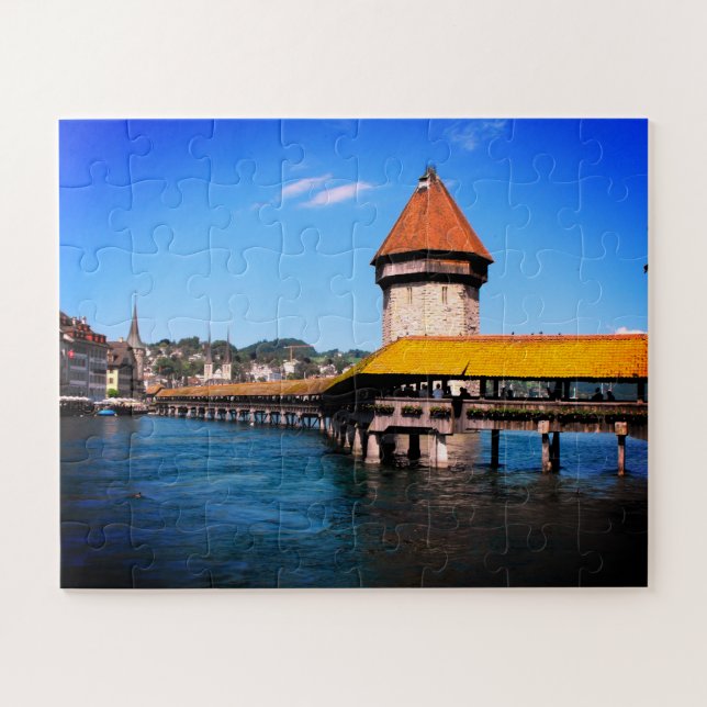 Chapel bridge Lucerne Switzerland Jigsaw Puzzle (Horizontal)