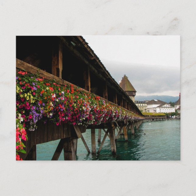 Chapel Bridge, Lucerne, Switzerland - Postcard (Front)