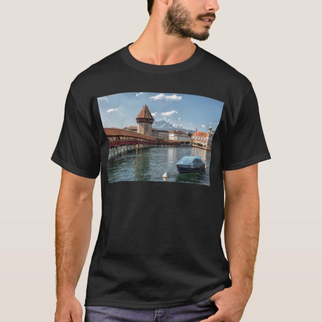 Chapel Bridge Lucerne,switzerland T-Shirt (Front)