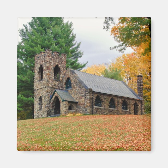 Chapel in fall magnet (Front)