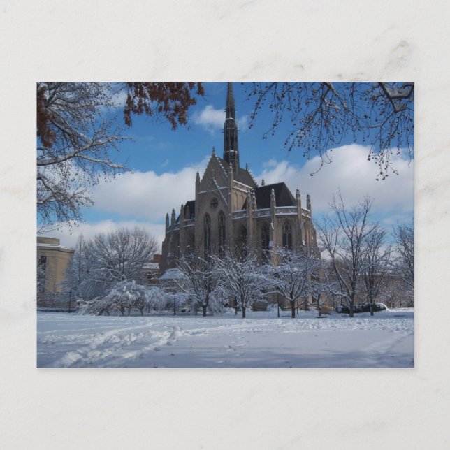 Chapel in the snow postcard (Front)
