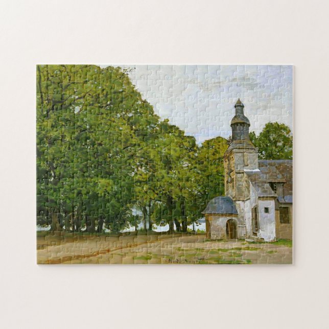 Chapel Notre-Dame-de-Grâce Honfleur Monet Fine Art Jigsaw Puzzle (Horizontal)