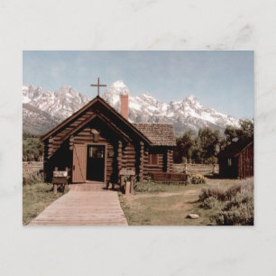 Chapel of the Transfiguration Vintage Wyoming Postcard