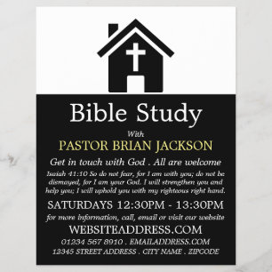 Chapel Silhouette, Christian Bible Class Advert Flyer