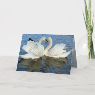 Chaperoned Swan Heart Love Card