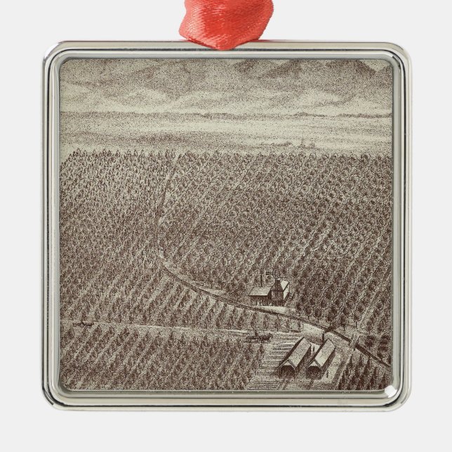 Chapin Fruit Ranch Metal Tree Decoration (Front)