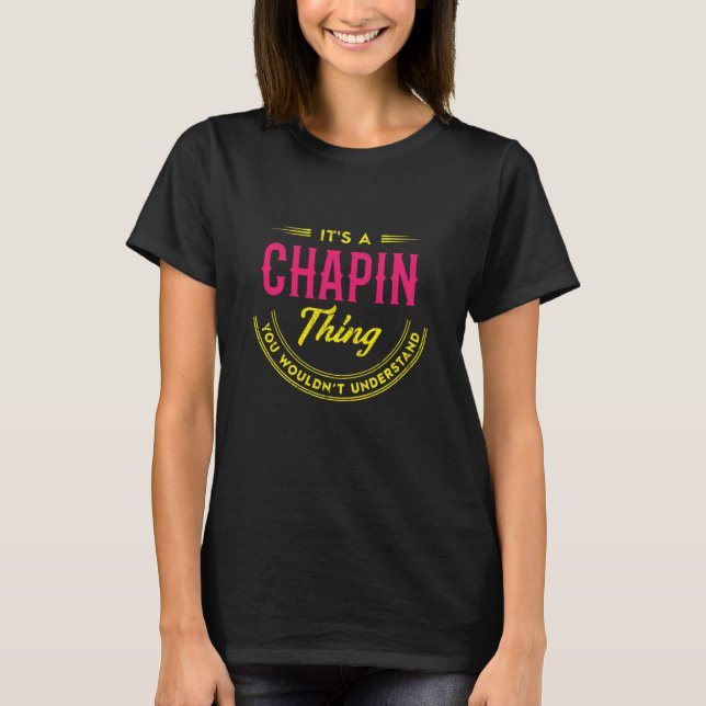 CHAPIN Name, CHAPIN family name crest T-Shirt (Front)