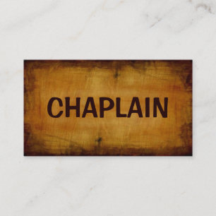 Chaplain Antique Business Card