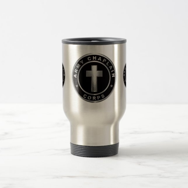 Chaplain Corps Army Veteran   Travel Mug (Center)