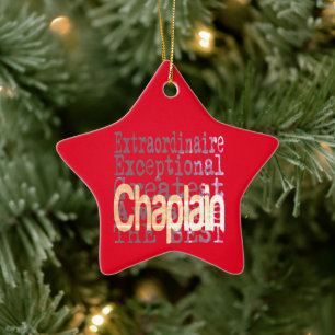 Chaplain Extraordinaire Ceramic Tree Decoration
