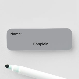 Chaplain Magnetic Button Name Tag