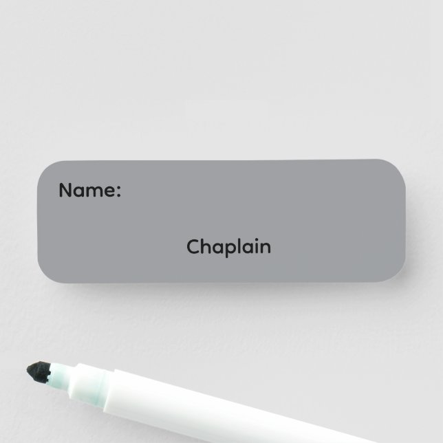 Chaplain Magnetic Button Name Tag (In Situ)