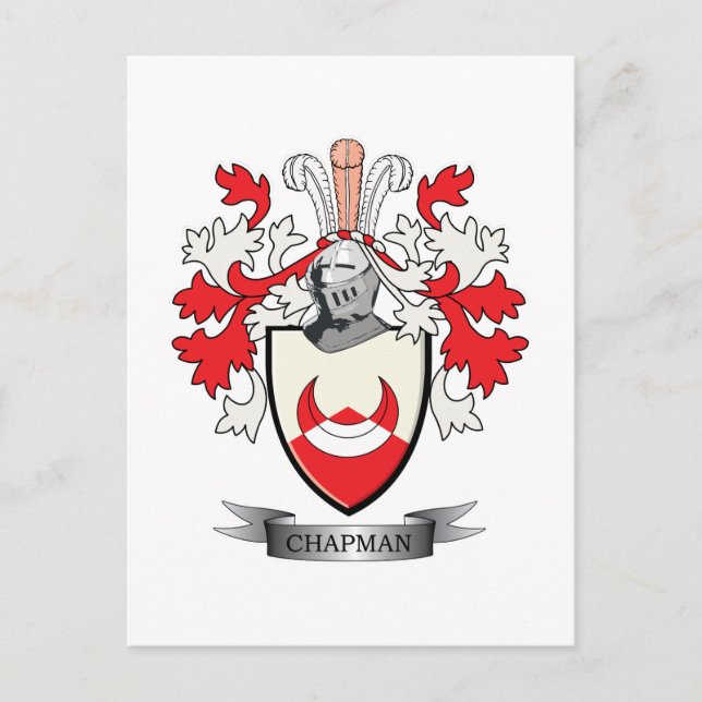 Chapman Coat of Arms Postcard (Front)