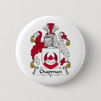 Chapman Family Crest 6 Cm Round Badge