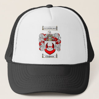 CHAPMAN FAMILY CREST -  CHAPMAN COAT OF ARMS TRUCKER HAT