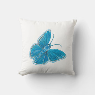 Chapman's blue butterfly cushion