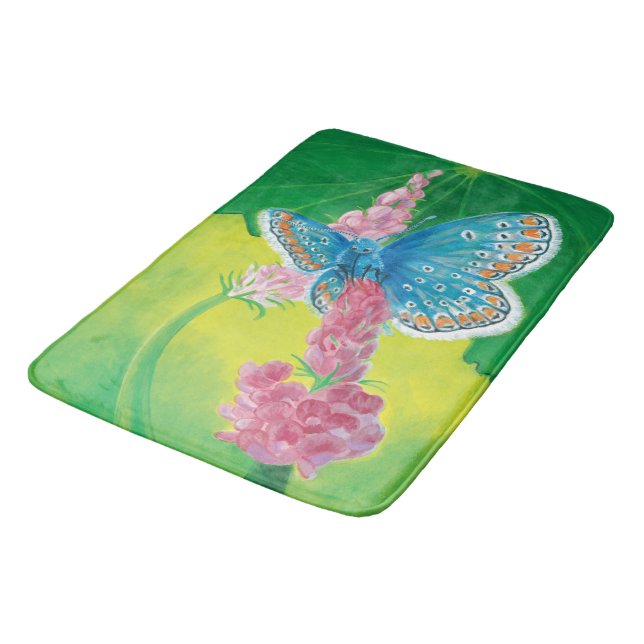 Chapmans blue butterfly (Polyommatus thersites)  Bath Mat (Angled)