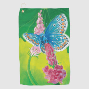 Chapmans blue butterfly (Polyommatus thersites) Golf Towel