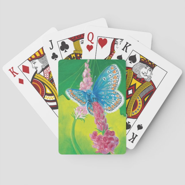 Chapmans blue butterfly (Polyommatus thersites)  Playing Cards (Back)