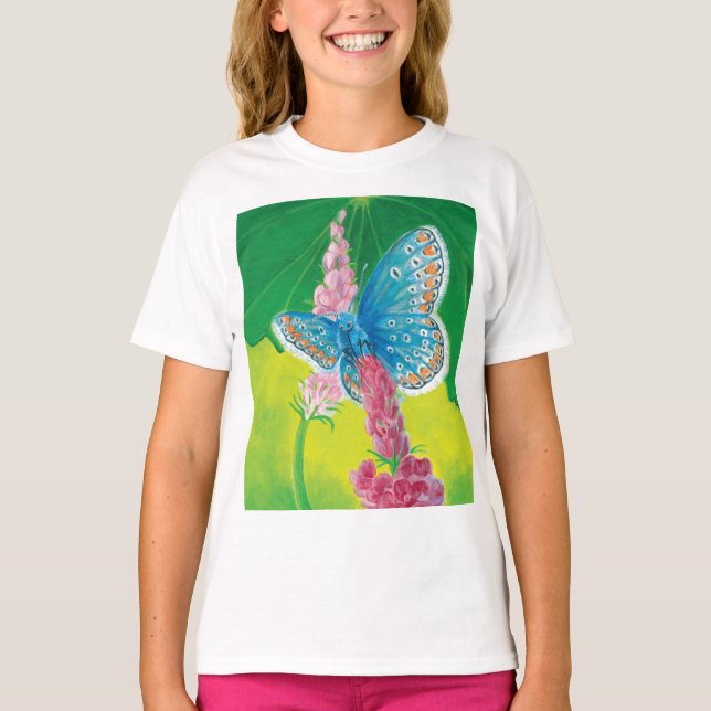 Chapmans blue butterfly (Polyommatus thersites)   T-Shirt (Front)
