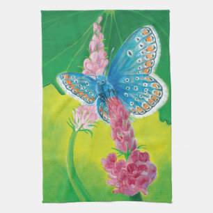 Chapmans blue butterfly (Polyommatus thersites)  Tea Towel
