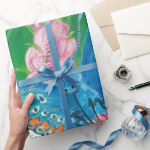 Chapmans blue butterfly (Polyommatus thersites)   Wrapping Paper