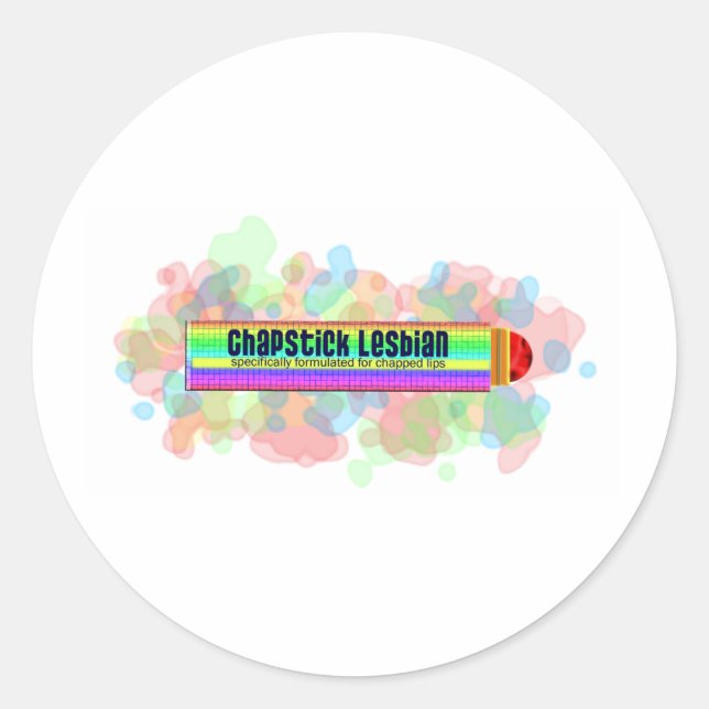 Chapstick Lesbian Classic Round Sticker (Front)