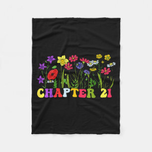 Chapter 21st Birthday Bookworm 21 Years Old For Bo Fleece Blanket