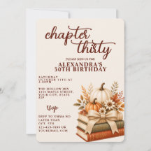 Chapter 30 Fall Pumpkin Bookish 30th Birthday