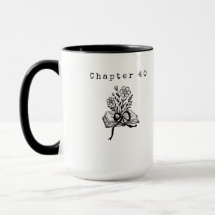 Chapter 40 Coquette Book Wildflowers Black Mug