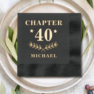 Chapter 40 Personalised Name Birthday Foil Napkins