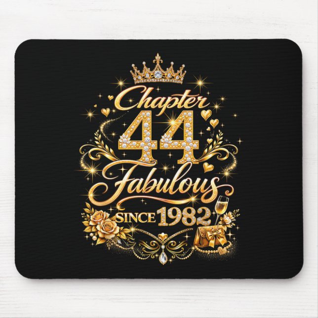 Chapter 44 Fabulous Since 1982 Floral 44th Mouse Pad (Front)