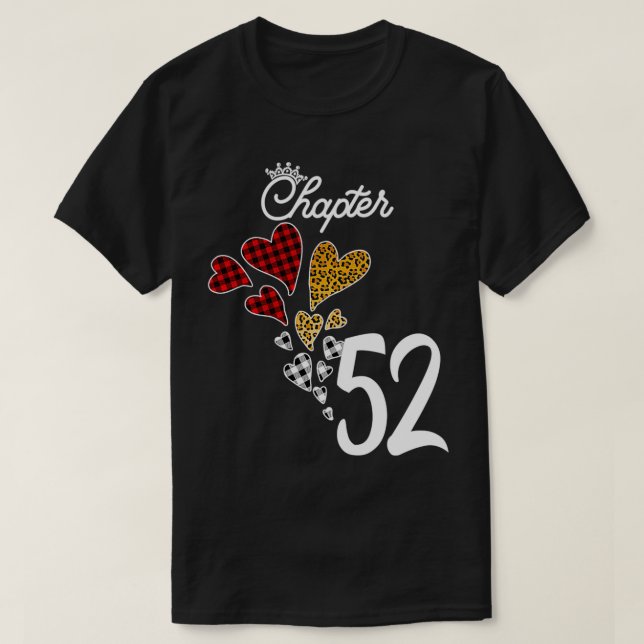 Chapter 52 Years 52nd Birthday Leopard Buffalo pla T-Shirt (Design Front)