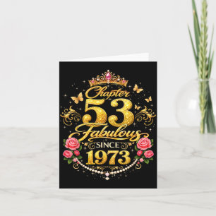 Chapter 53 Fabulous Since 1973 Floral 53rd Card