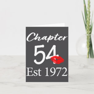 Chapter 54 Est 1972 54th Birthday 54 Years Old Wom Thank You Card