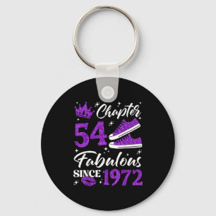 Chapter 54 Fabulous Since 1972 54th Birthday Women Key Ring