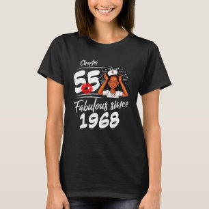 Chapter 55 Fabulous Since 1968 Black Girl Birthday T-Shirt