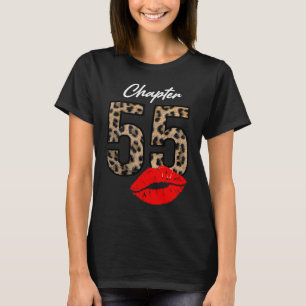 Chapter 55 years 1966 55th birthday lips leopard T-Shirt