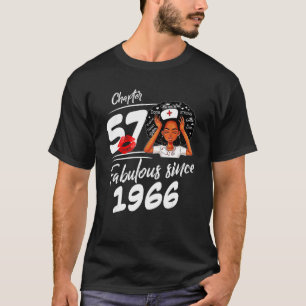 Chapter 57 Fabulous Since 1966 Black Girl Birthday T-Shirt