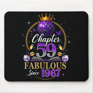 Chapter 59 Since 1967 Purple Disco Ball 59th Birth Mouse Pad