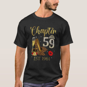 Chapter 59 Years EST 1964 59th Birthday Wine Leopa T-Shirt