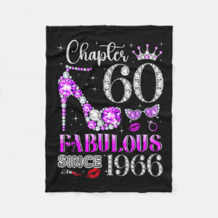 Chapter 60 fabulous since 1966 60th birthday fleece blanket