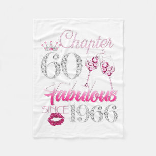 Chapter 60 Fabulous Since 1966 60Th Birthday Fleece Blanket