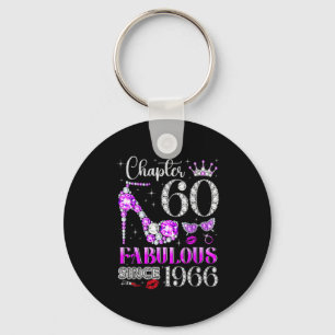 Chapter 60 fabulous since 1966 60th birthday key ring