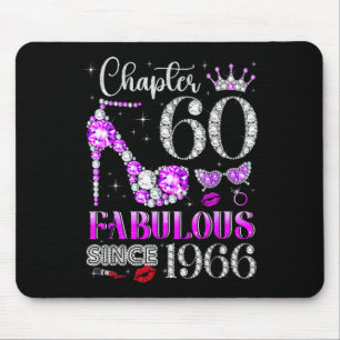 Chapter 60 fabulous since 1966 60th birthday mouse pad
