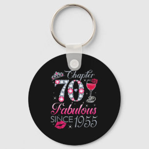Chapter 70 Fabulous Since 1955 70th Birthday Gift  Key Ring